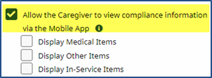 Office Setup Caregiver Compliance Alert Feature